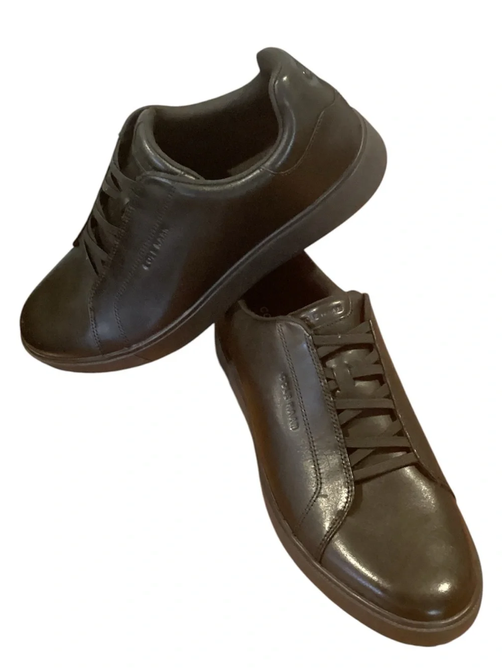 Cole Haan GrandPro Luxe Leather Slip On Sneakers Black Men's Size 10
